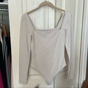 Babaton contour squareneck longsleeve bodysuit (bnwt)